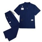 Custom stand collar medical scrub set