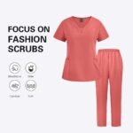 Polyester spandex stretch medical scrubs