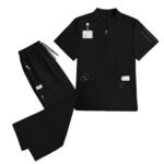 Private label stand collar scrub set