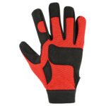 Reinforced leather mechanic gloves