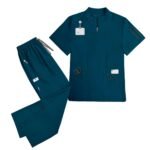 Summer stand collar medical scrubs