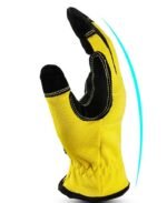 Synthetic leather construction work gloves