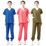 Unisex stretch medical scrub set for men and women