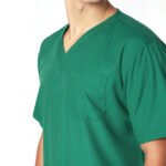 V-neck stretch medical scrub top
